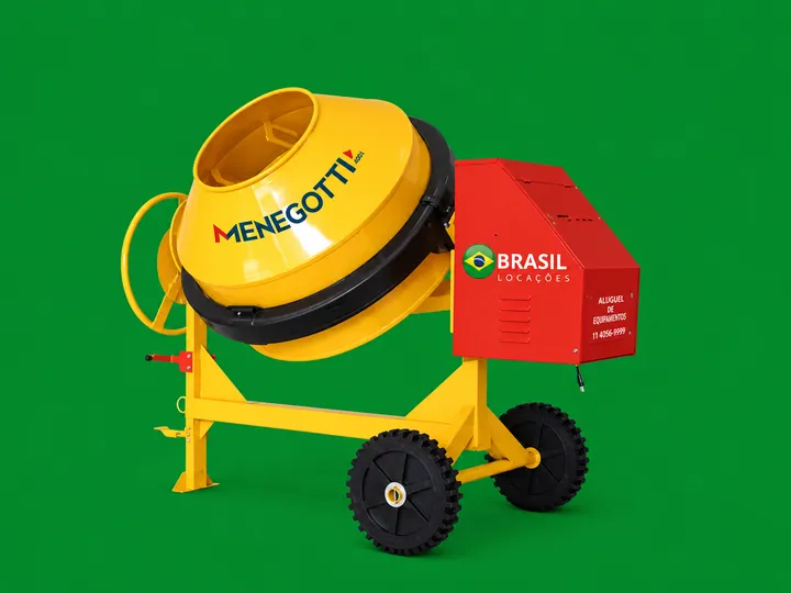 Betoneira Elétrica — Mistura de concreto